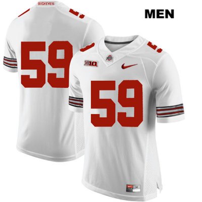 Men's NCAA Ohio State Buckeyes Isaiah Prince #59 College Stitched No Name Authentic Nike White Football Jersey DL20W14JR